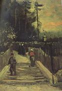 Vincent Van Gogh Sloping Path in Montmartre (nn004) china oil painting artist